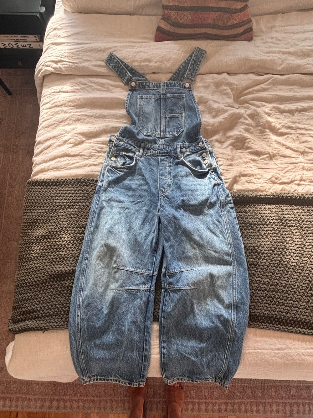 We The Free Good Luck Barrel Overalls